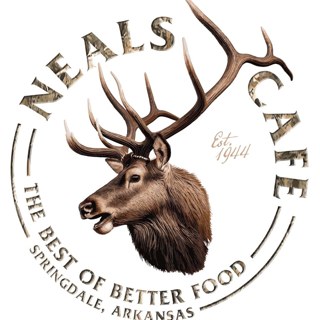 Neal's Cafe logo – Est. 1944, The Best of Better Food, Springdale, Arkansas